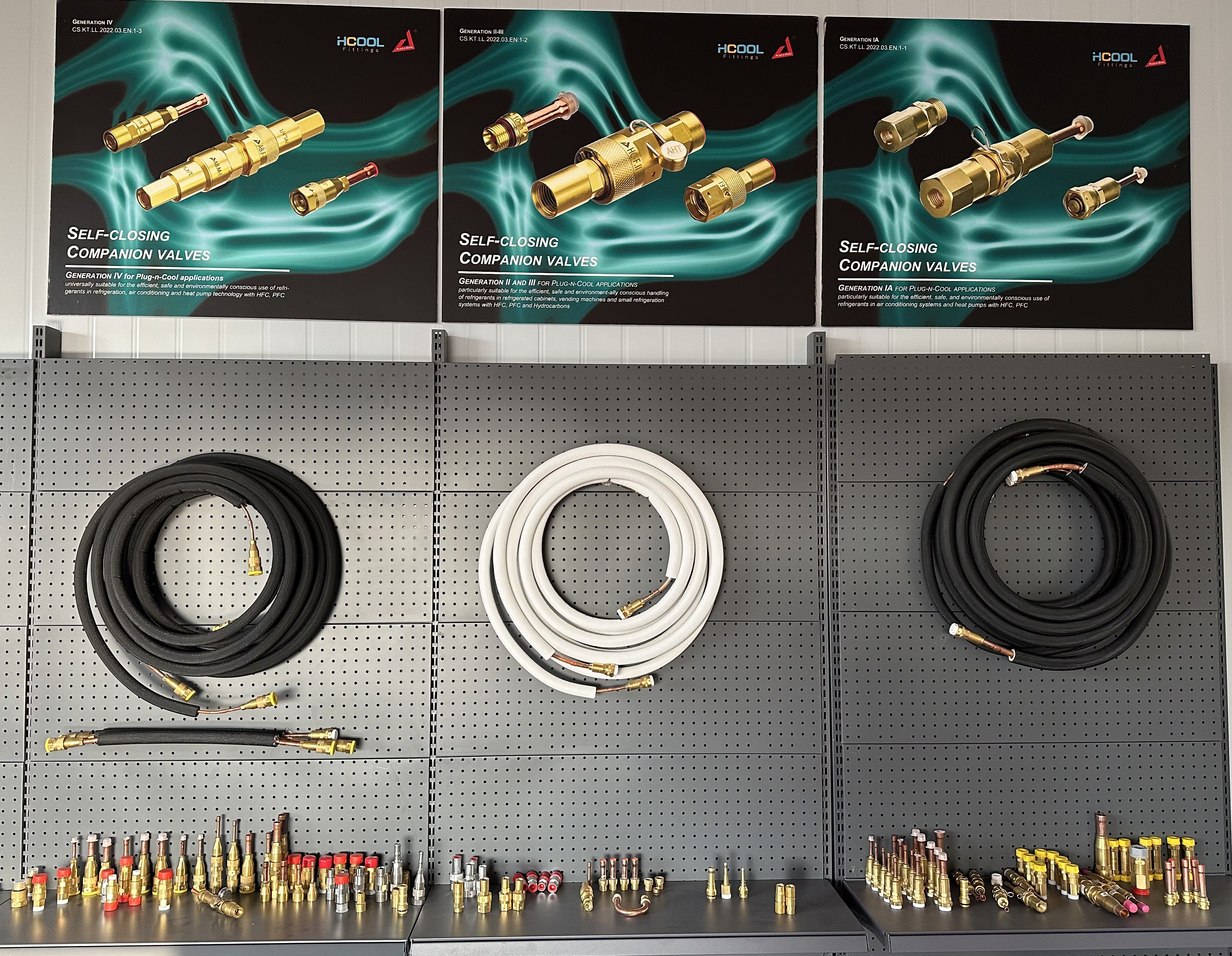 Vanne à connexion rapide pour système de pompe à chaleur-connecteur mâle/série de connecteurs femelles